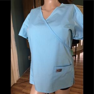 ScrubZone Ladies V-Neck Medical Scrub Top Sz Large